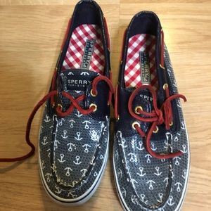 Red, White & Blue Anchor Sperrys